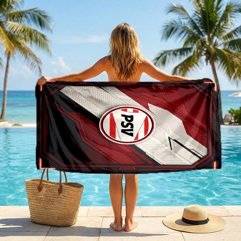 Telo da Spiaggia PSV Eindhoven FC Stampa Asciugatura Rapida Microfibra Assorbente Portatile da Viaggio Asciugamano da Nuoto