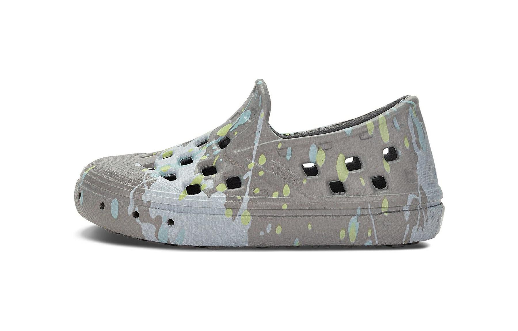 Vans Slip-On  Trek  Toddler  Paint Splatter - Frost Grey  VN0A4UVHLLL 24.5