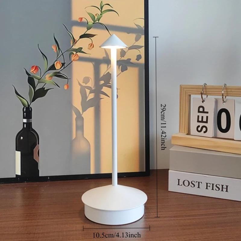 LED Desk Lamp USB Rechargeable Table Lamp USB Touch Lamp Waterproof For Cafes Bar Home Dining Table Bedroom Ambiance Night Lamp