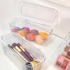 Clear Acrylic Makeup Organizer, Dust-Proof Flip Top Lid Storage for Brushes & Lipsticks. Portable Cosmetic Box.