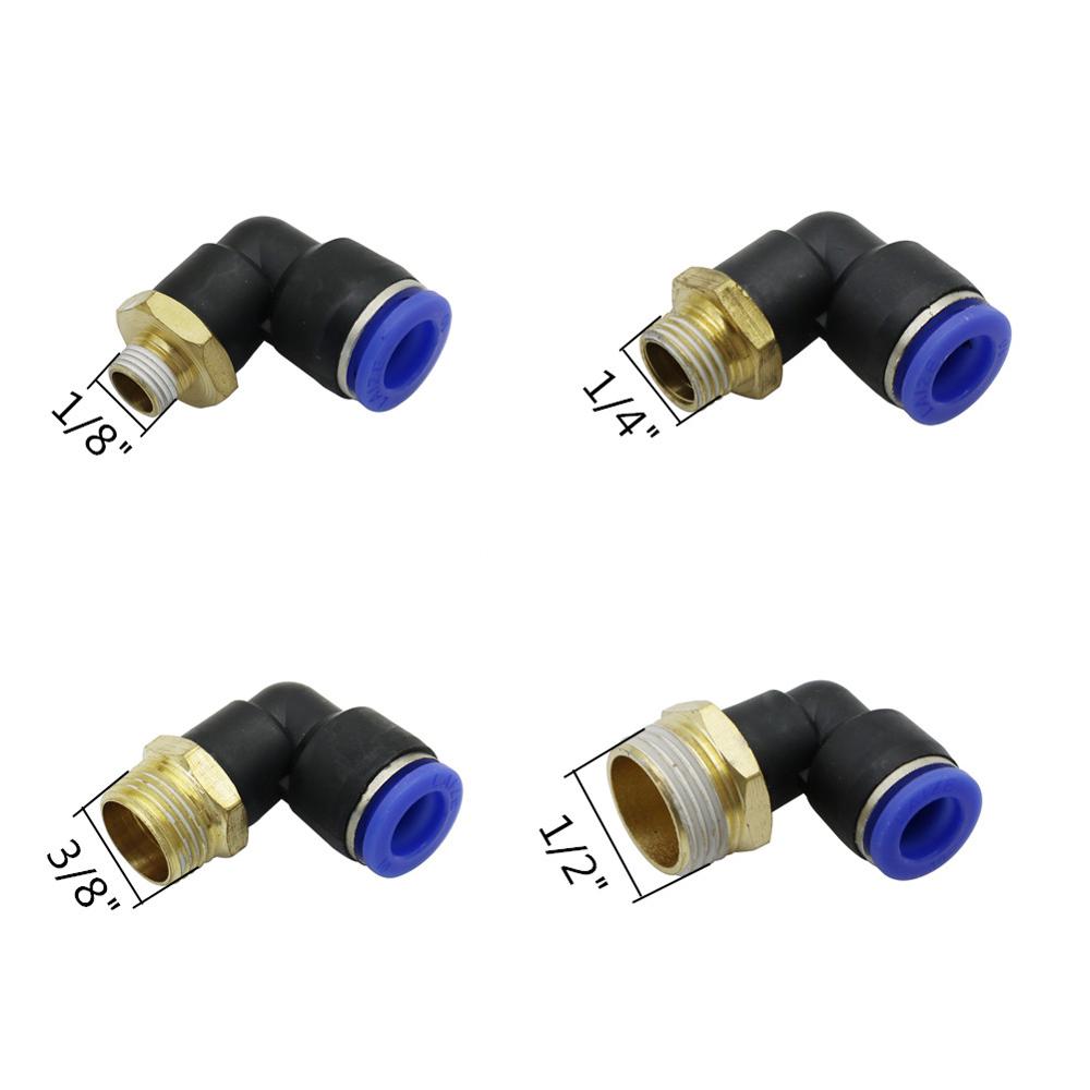 1/8" 1/4" 3/8" 1/2" External Thread Elbow Quick Connector 10mm 8mm 6mm Pipe Connection Interface Garden Irrigation Connectors