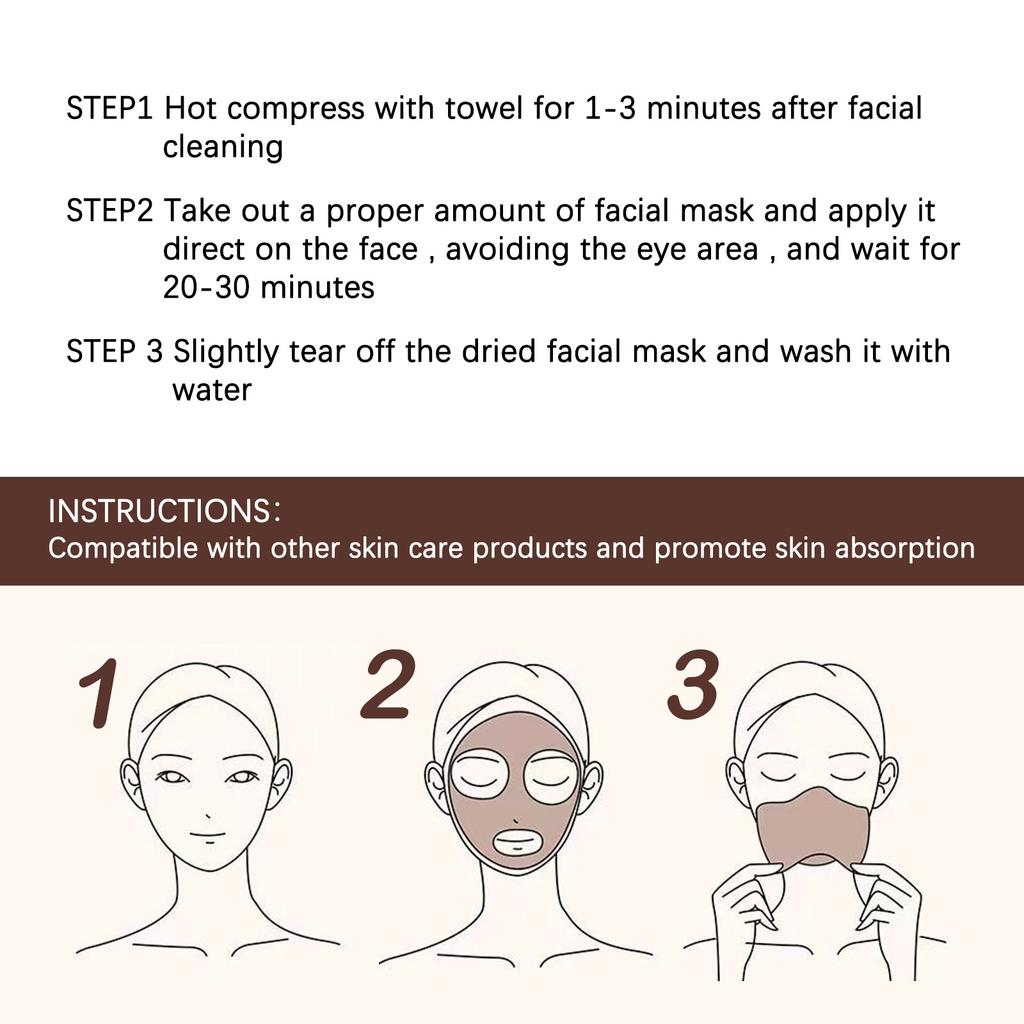 Jaysuing Peel Off Mask Hydrating Nourishing Tightening Brightening Skin Fade Melasma Dark Spots Pore Cleanser 100ml