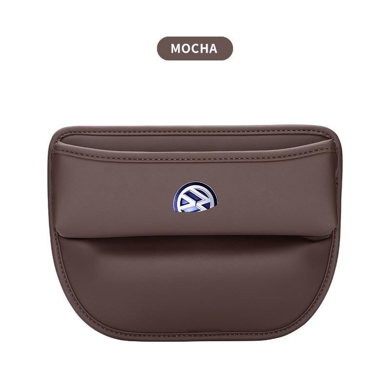1PC Leather Car Logo Seat Organizer Box For Volkswagen VW Scirocco Jetta Beetle Golf CC Sharan Touran Auto Interior Accessories