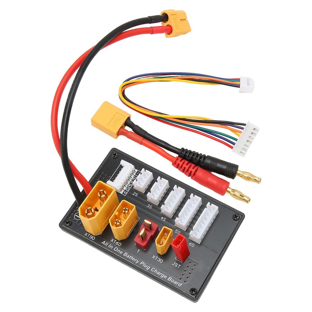 Lipo Battery Parallel Charging Board Five in One XT30 XT60 XT90 JST T Connector Multi Charger Plate for Imax B6 B6AC