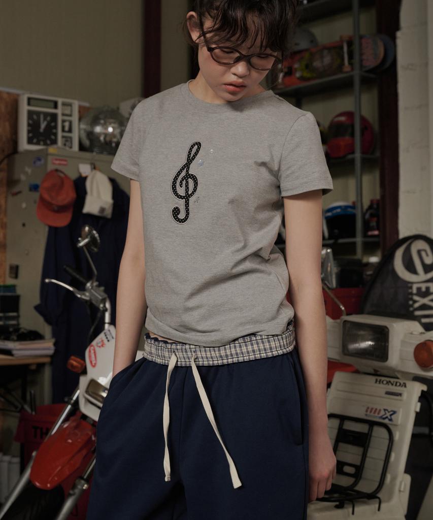 Okkitteu Two-Way Check Pants Navy