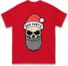 Bad Santa Skull Funny Christmas Tshirt Dark Beard Santa Xmas Family Gift Top