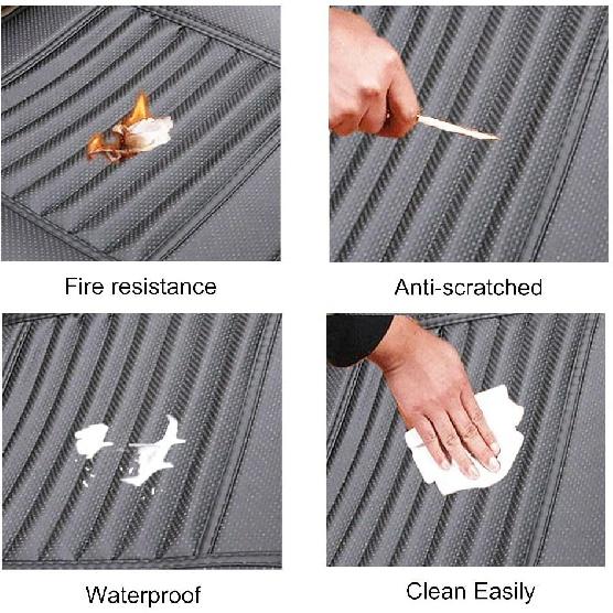 Big Ant 2 pachete de perne pentru scaun auto Huse interioare pentru scaune Covoraș de pernă pentru accesorii auto Scaun de birou cu piele PU respirabilă(gri)