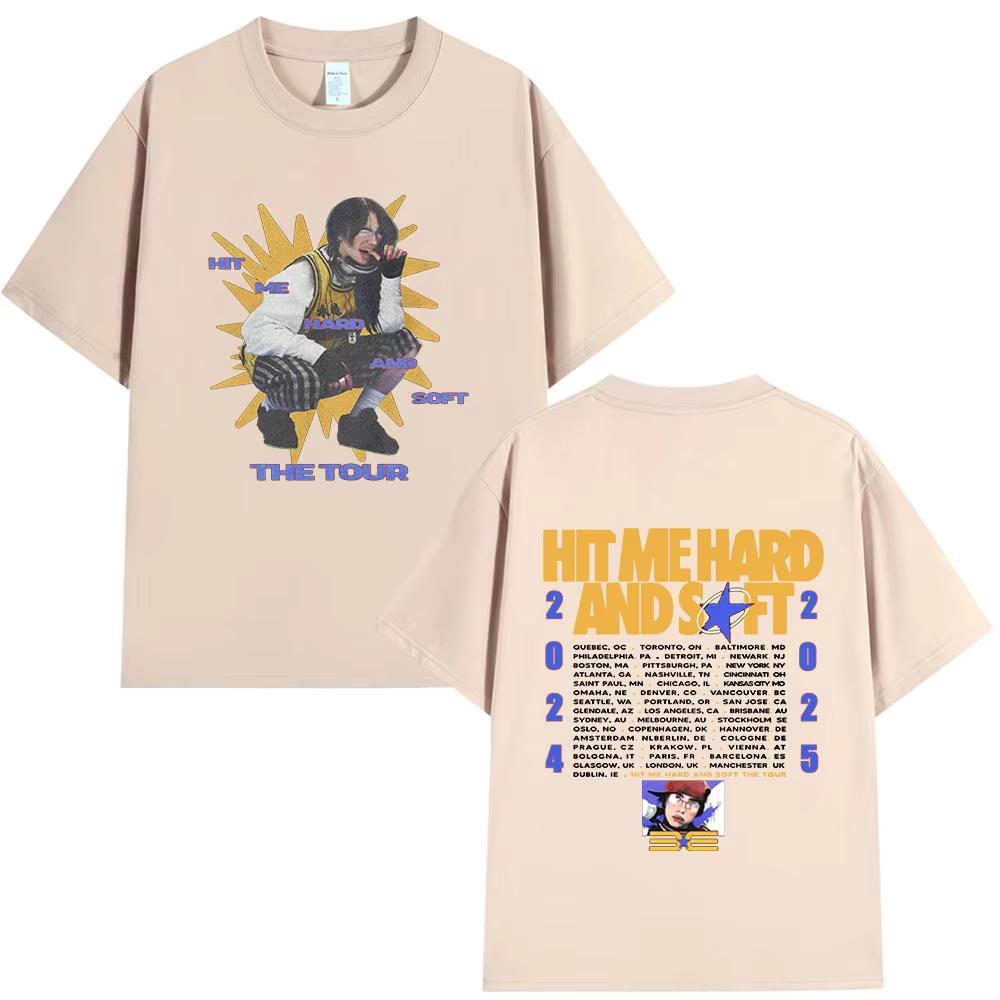 Billie Eilish  Hit Me Hard and Soft The Tour Live In 3D Tshirt 2026 Summer Unisexs Womens Cotton Oversized Tshirt Y2K