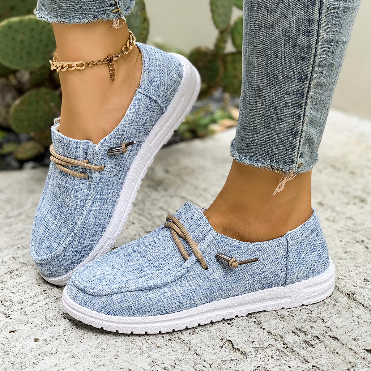 Large size casual single shoes 22 beautiful new European and American flat bottom foot low-top loafer single shoes 43 светло-синий 3070₽