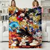 D-Dragon Ball Goku Super Z Soft Warm Flannel Blanket Art For Bedroom Wall Living Room Decor Bed Picnic Office for Birthday Gifts