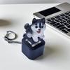Rechargeable Dog Cat Fidget Toy Clicky Keyboard Decompression Toy Barking and Meowing Keychain