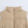 2024 Women's Autumn Stand-up Collar Cotton Cardigan Vest - Warm and Simple Short Style