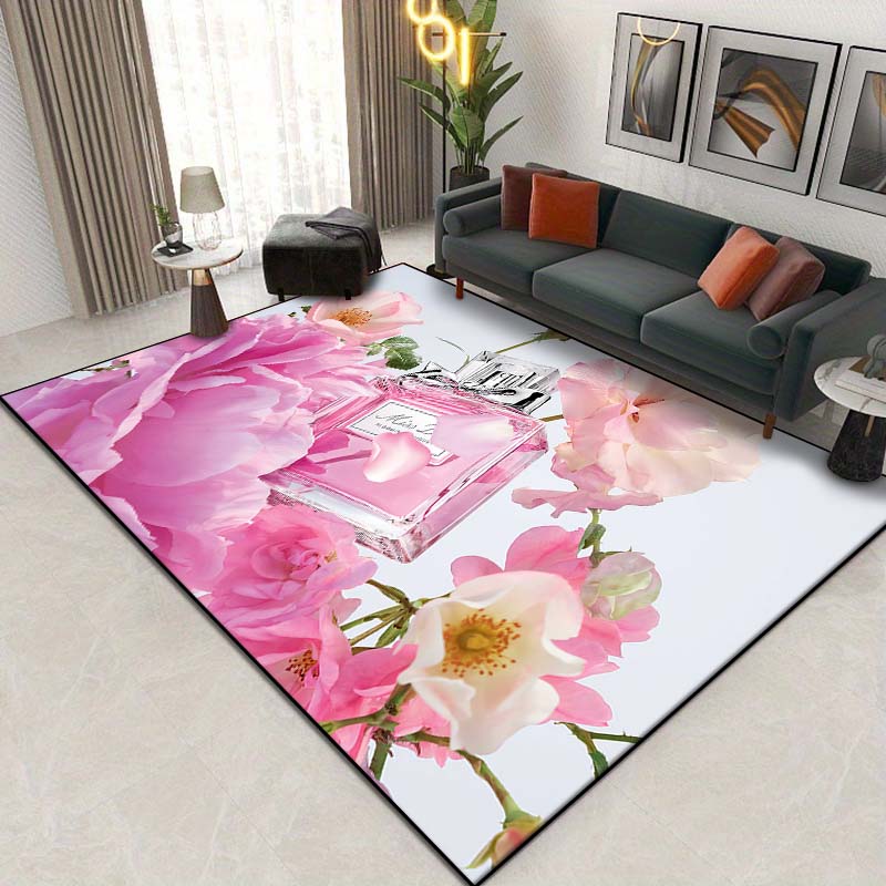 15 Sizes Perfume Bottle Pattern Rug Carpets for Bedroom Living Room Bathroom Mat Creative Door Mat Cloakroom Home Decor Outdoor