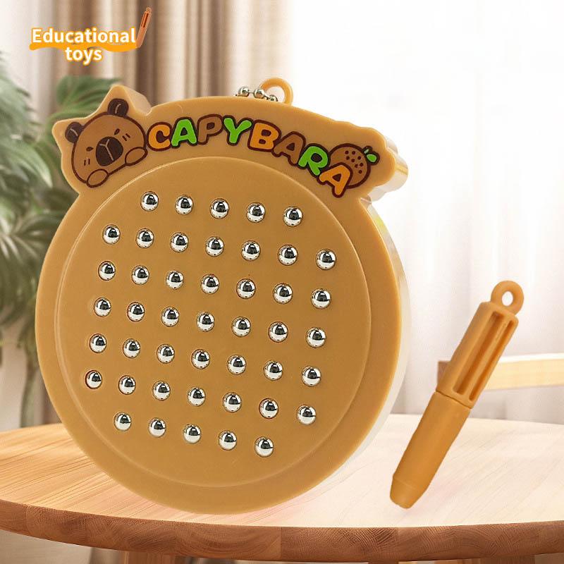 Magnetische Saugnäpfe Stahlkugeln Zeichenbrett Spielzeug für Kinder Cartoon Capybara Katze Kleines Zeichenbrett Spielzeug Dekompressions Schlüsselanhänger Anhänger