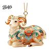 Durable Festive Collection Piece 2D Acrylic Goat Christmas Ornament, Cute Animal Sheep Hanging Decor for Decorative Gift Tree, Holiday Party