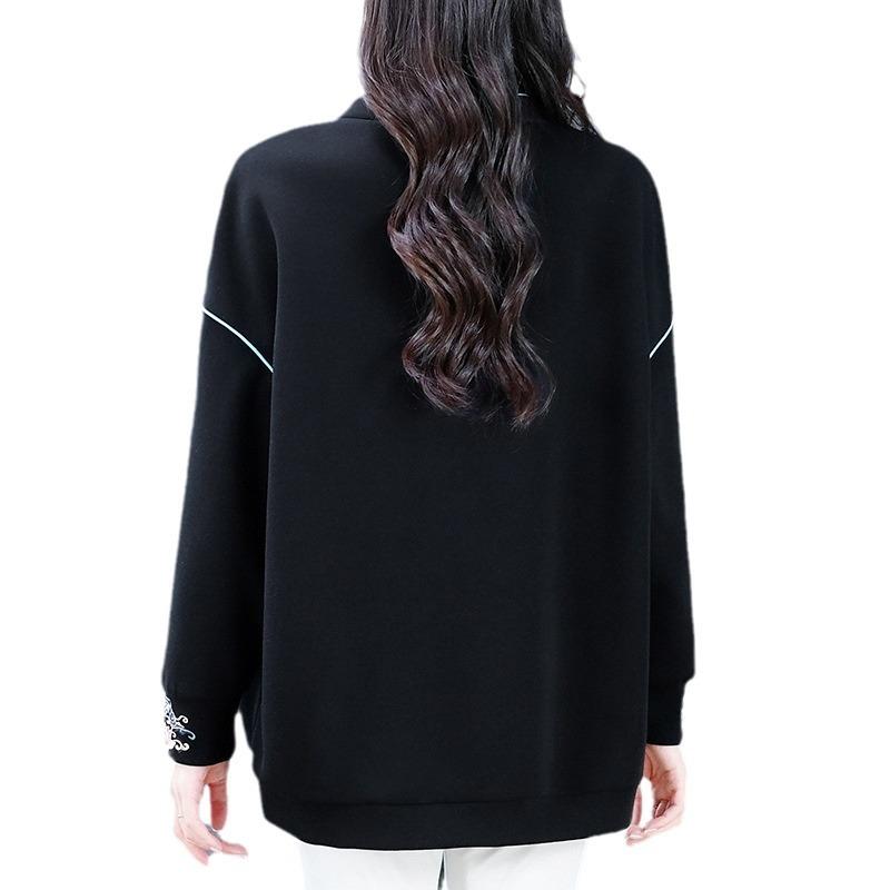 Frühlings- und Herbst-Sweatshirts im chinesischen Stil Damen-Pullover Lässige Sweatshirts Oberteile Weiblich