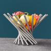 Stainless Steel Fruit Plate Daphne Fruit Plate Fashionable Fruit Basket Creative Art Fruit Bowl European Fruit Basket Household Fruit Basket