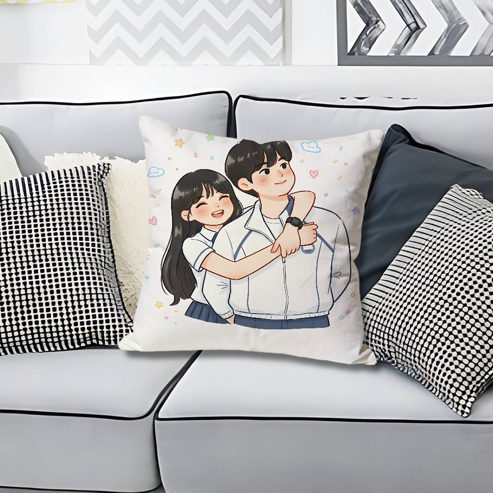 LLovely RRunner TV Anime Celebrity Merchandise AllMatch Printed Pillow Case Sofa Car Office Room Decoration Protector