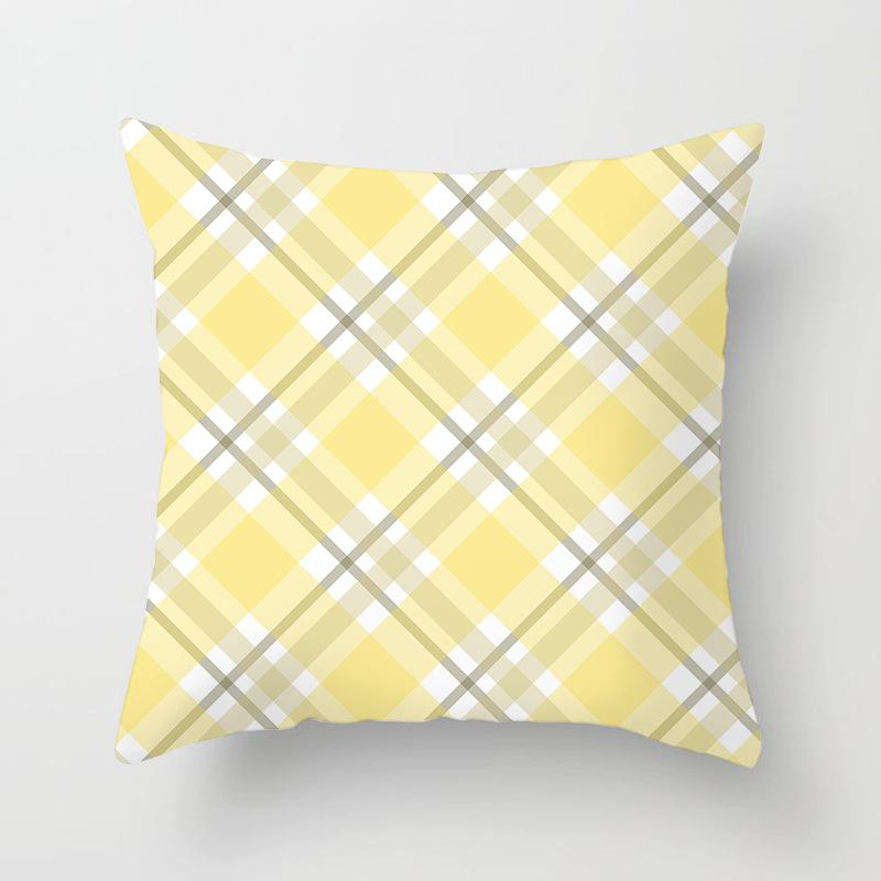 Scottish Red Plaid Pillowcase Home Sofa Pillow Cushion Cover