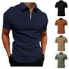 Mens Short Sleeve Polo Shirt Slim Fit Work Casual Tops Blouse Pullover T-Shirt