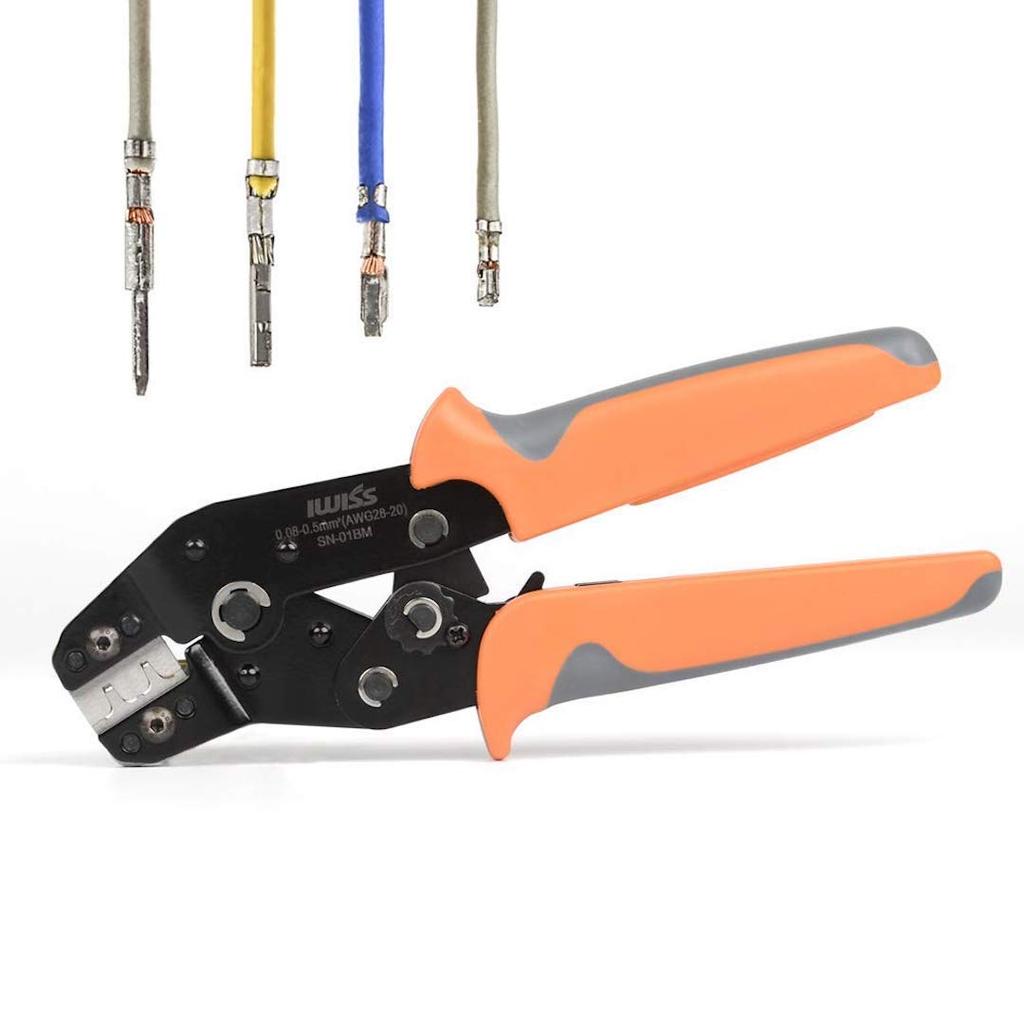 IWISS Precision Simultaneous Crimping Ratchet for Open Barrel and Connectors SN-01BM Pliers, Type, Terminals, Ultra-Small Terminals, XH/PH