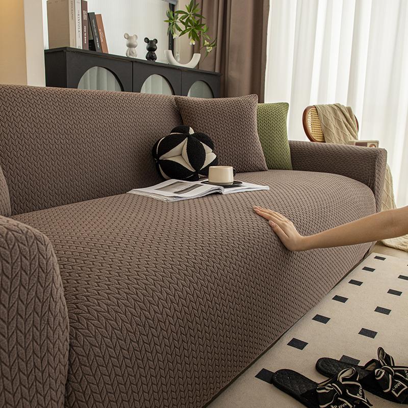 Stretch Couch Cover All-inclusive Thicken Sofa Covers with Elastic Bottom Pets Friendly Washable Furniture Protector 1-4 seater