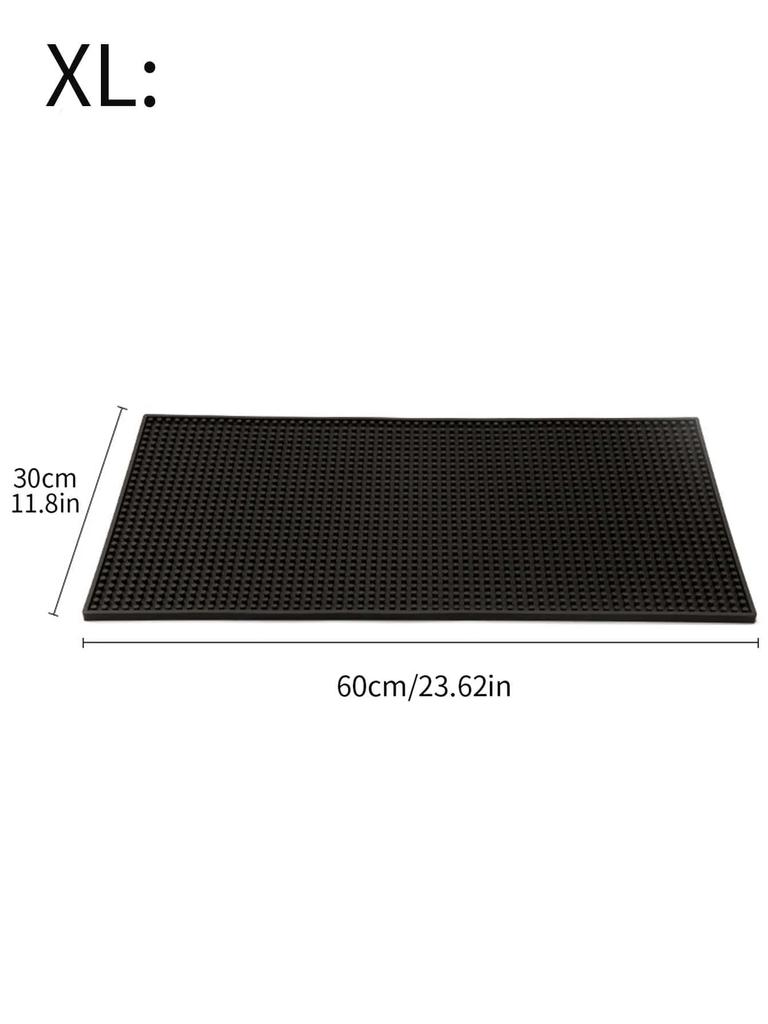 Leeseph PVC Coasters Dish Drying Mat Bar Service Mat Minimalist Rectangle Dish Drainer Mat Bartender Countertop Accessories