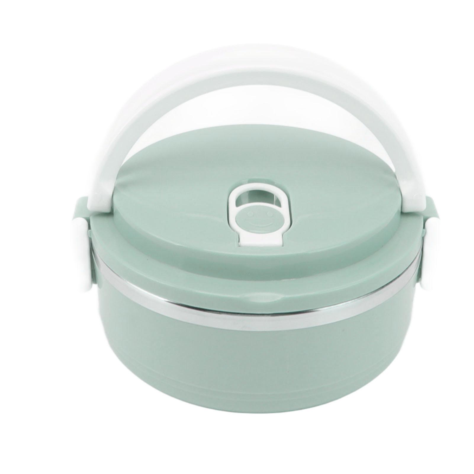 

Ізольований ланч-бокс з нержавіючої сталі та силікону, круглий, з дихаючими отворами, ергономічною ручкою, коробка бенто для