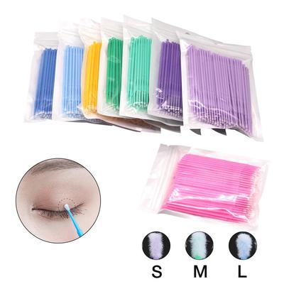 Micro brosse jetable pour Extension de cils, coton-tige, outils d'extension de faux cils, 100 pièces