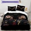 Ronaldo's Player Purple Kit Bedding Set, Breathable Duvet Cover with Pillowcases, Soft Bed Linen for Bedroom Home Decoration, Perfect Festival Birthda