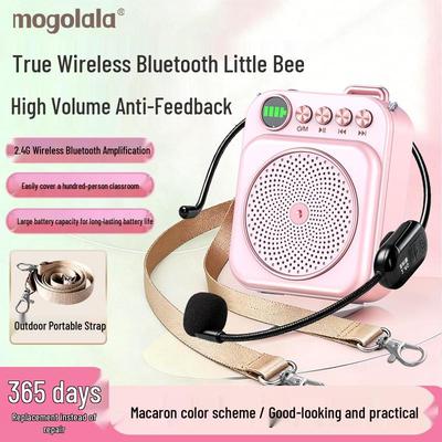 Little Bee Wireless Portable Teacher Microphone - Super Loud Bluetooth Loudspeaker