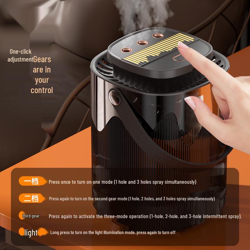 3L High Capacity Humidifier with Triple Nozzles – Portable High Mist Volume Atomizer for Home and Office.