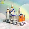 HUIQIBAO 3000 Stück Schwan Stein Schloss Architekturmodell Mikro Bausteine Stadt Straßenansicht Mini Diamantsteine Kinderspielzeug