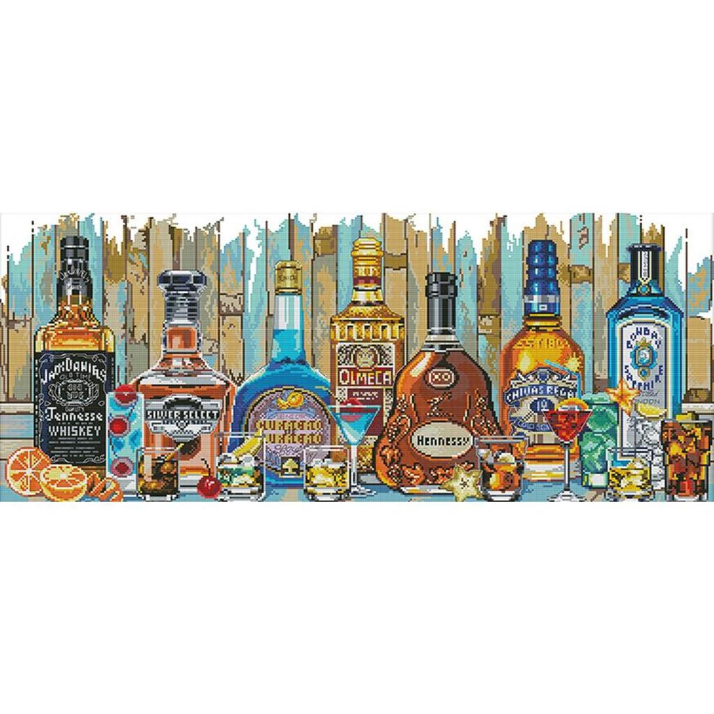 Home Cross Stitch Kit 14CT Stamped Print Canvas Painting Embroidery DIY Handwork
