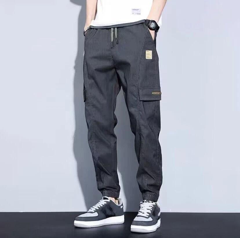 Danmo Frühlings-/Sommer-Cargohose, verschleißfeste Jogginghose für Herren, weicher Stoff, mehrere Taschen, Hose mit elastischer Taille, einfache Kleidung in Übergröße