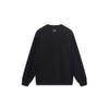 LiNing Sport Fashion Series Logo Print Crew Neck Long Sleeve Sweatshirt Unisex Tops Black AWDT557-5
