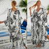 Oversized Bikini Cover-ups Boho Loose Maxi Dress Casual Long Dress Beachwear  For Women