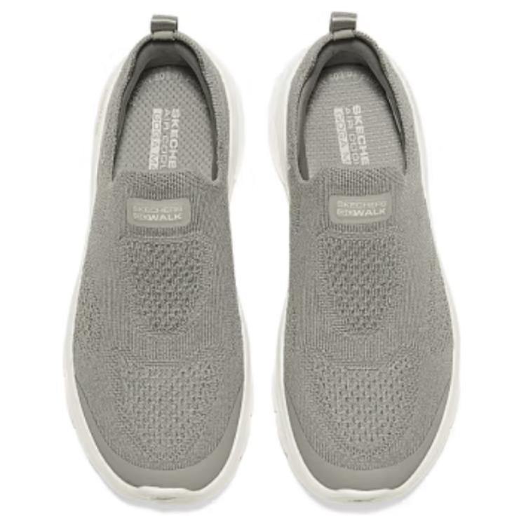 Skechers Go Walk Comfortable Lightweight Low Top Running Shoes Women Sneaker Gray Brown 124840-TPE