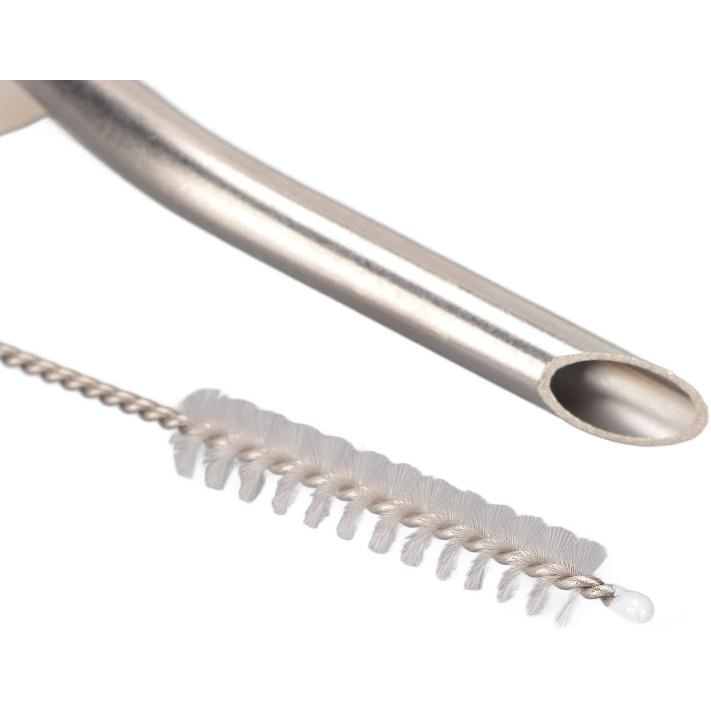 Stainless Steel Extended Kettle Spout with 10cm Brush, Coffee Kettle Spout for Home Kitchen Outdoor Use