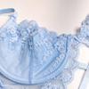 New Fashion Lingerie Lace Cross Mesh Pleated Fishbone Sexy Lingerie Sets