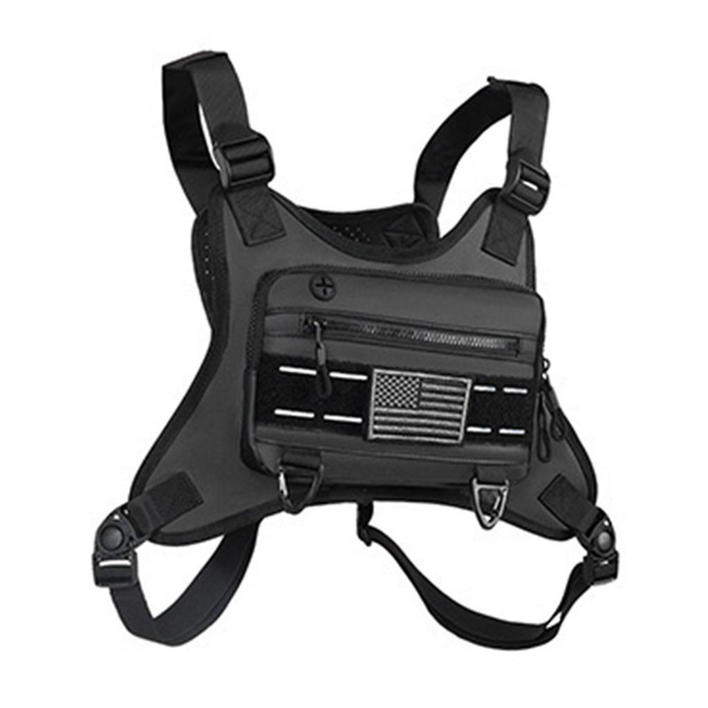 Tactically Sports Chest Bag Fishing Vest Bag Water Resistant Front Chest Pack Climbing Campings Backpacks Pack Enduring