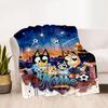 Christmas Soccer Fun Personalized Name Blanket Throw Personalized Blanket Soft & Cozy Perfect for Bedding Office Office Chair Home Decor