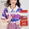 La Chapelle Women's Lightweight Polo Neck Knit Top