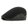 Autumn Winter Fleece Hat Men's Beret British Progressive Hat Retro Cap Woolen Hat