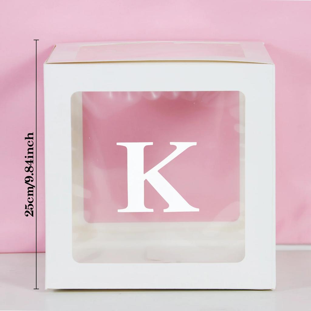 Průhledná Krabice s Písmenkovými Balónky Dekorace Všechno Nejlepší k Narozeninám Svatba Dekorace Potřeby pro Narozeninovou Oslavu dekorace svatba roztomilý