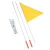 Bike Safety Flag Triangular Fiberglass Easy Install High Visibility Foldable Fittings Pennant