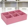 Coffee Station Organizer with Small Dividers Wooden Coffee Bar Accessories Storage Box for Countertop Decor Pink