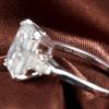 4 Carat Radiant Cut Moissanite Rings D Color Three Stone Diamond Engagement Ring Wedding Bands for Women  CopperFine Jewelry