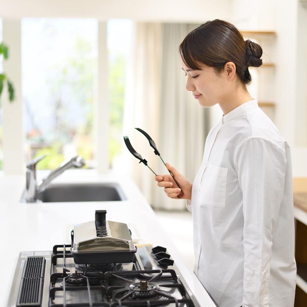 Grilovaná ryba pro rybu Ryba Kuchyně Vyrobeno v OTS8012 Dospělí, Grilování, Kleště, Kleště, Japonsko, Černá,