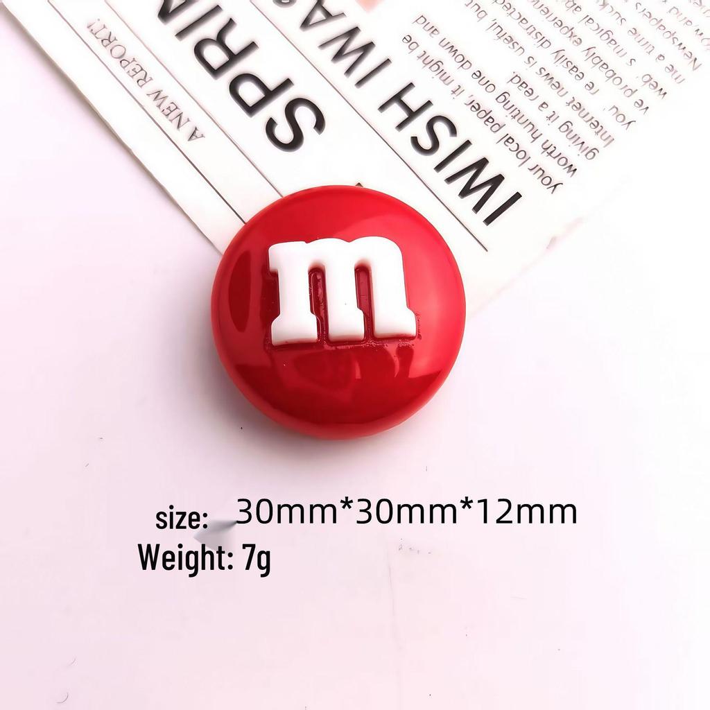 Multi-color M Bean Resin DIY Phone Case, Hair Clip & Fridge Ornaments